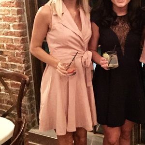 Rose pink wrap dress